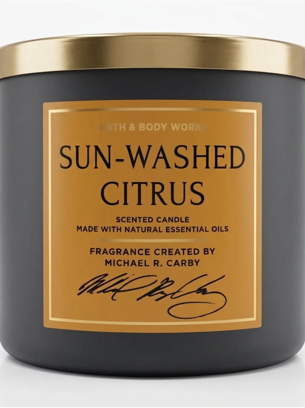 Bath and Body Works Sun-Washed Citrus Large 3-Wick Scented Candle 14.5 oz New
